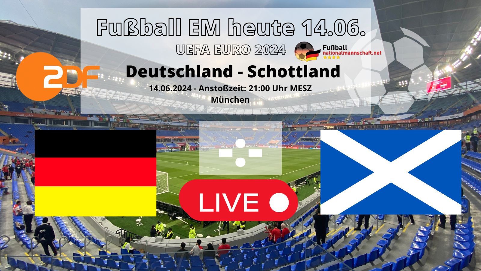 EM Spiel Deutschland gegen Schottland